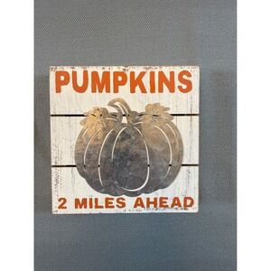 Quill to Paper by Sixtrees Pumpkin Wooden Box Sign Fall Farmhouse Decor 6x6